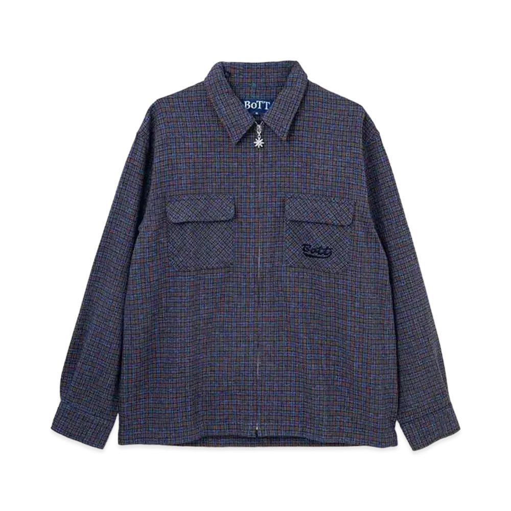 BoTT Zip Up Flannel Shirt "Navy"