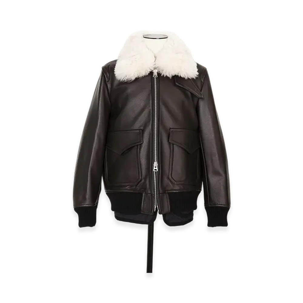 sacai Leather Jacket "Brown"