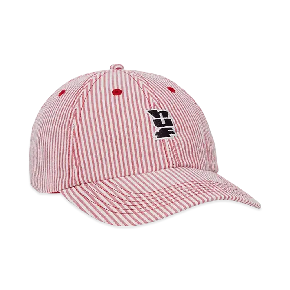 HUF Summer 25 Seersucker Megablast 6 Panel Hat "Red"