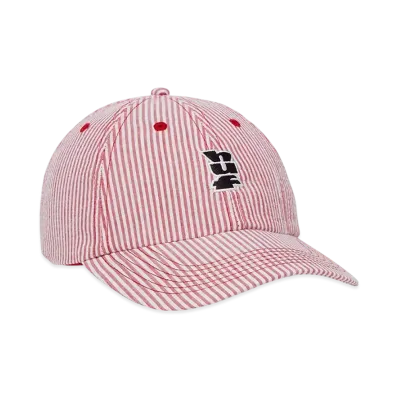 HUF Summer 25 Seersucker Megablast 6 Panel Hat "Red"