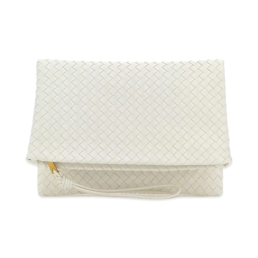 Bottega Veneta Women's Leather Giornale Clutch "White"