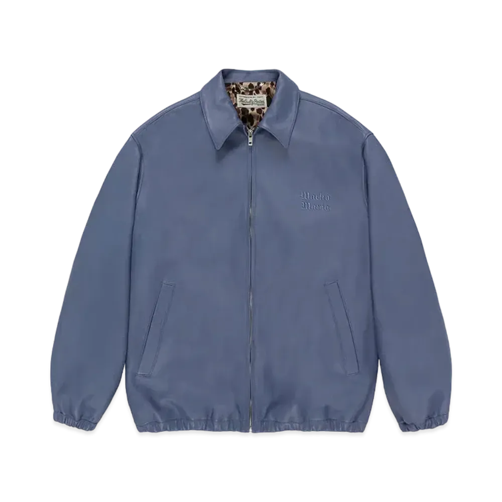 WACKO MARIA Leather Jacket "Blue"