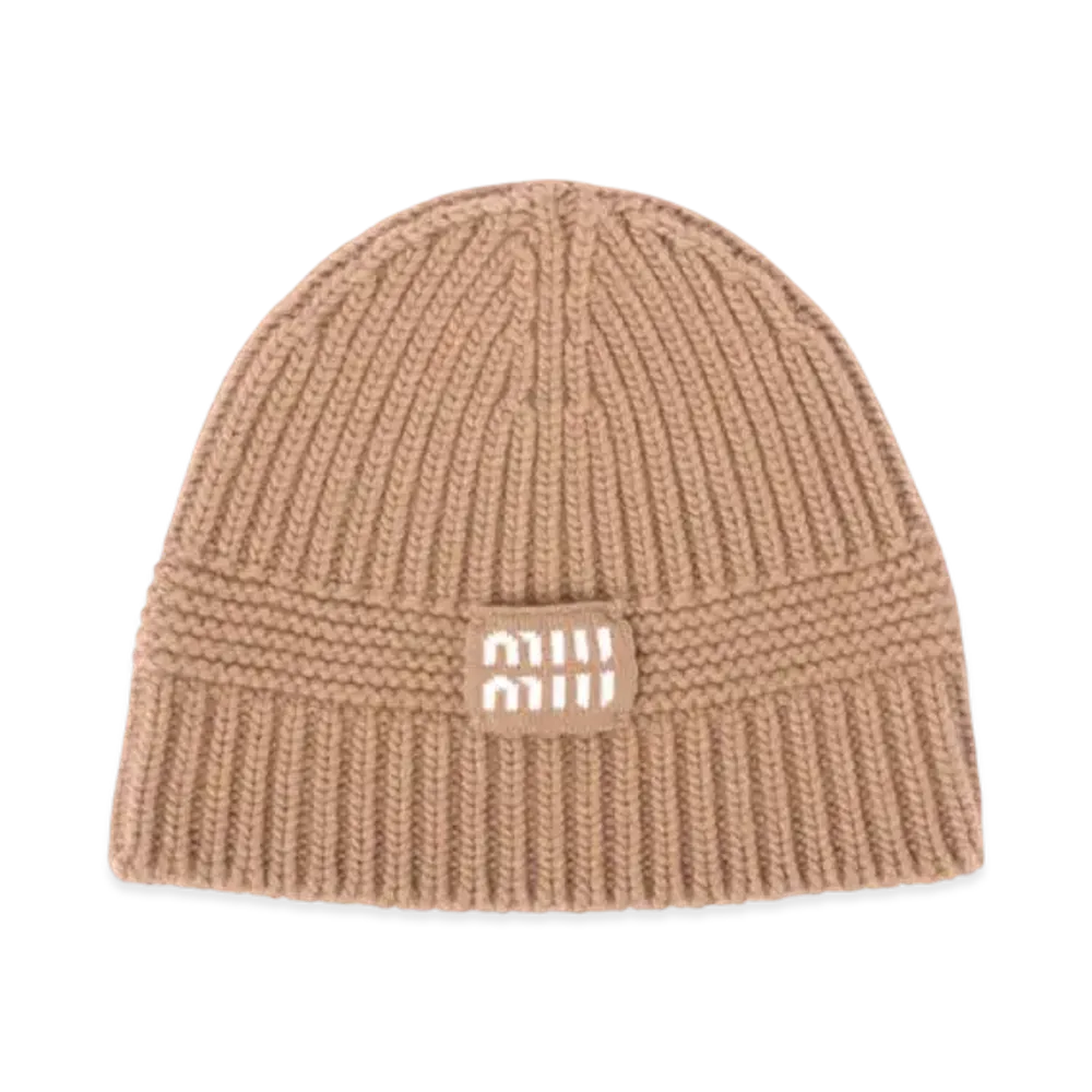 MIUMIU Knit Beanie "Beige"