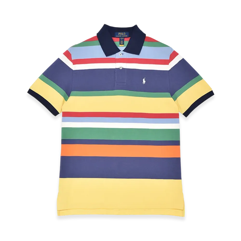 Polo Ralph Lauren Cotton Mesh Multi-Stripe Polo Shirt "Multi Border"