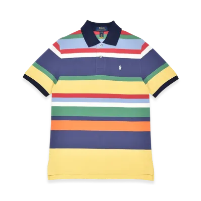 Polo Ralph Lauren Cotton Mesh Multi-Stripe Polo Shirt "Multi Border"