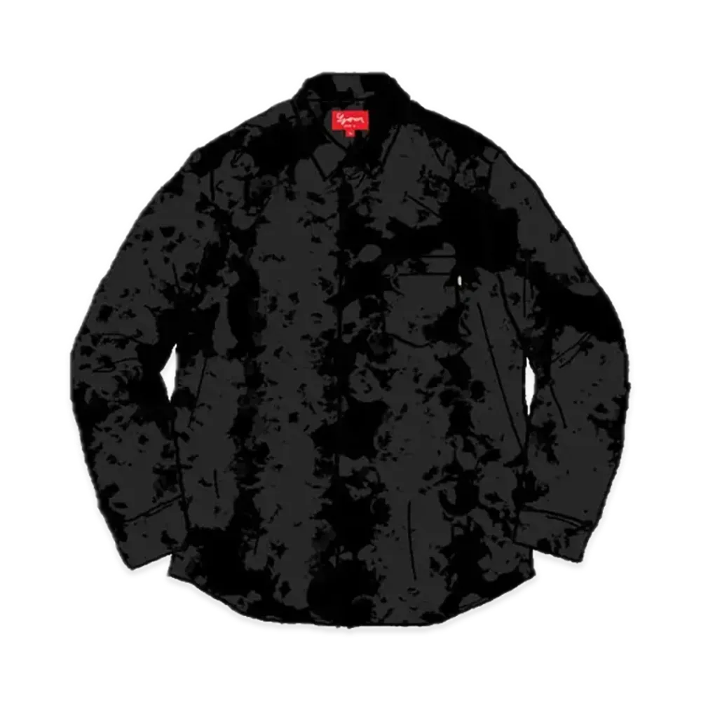 Supreme Snakeskin Jacquard Shirt "Black"