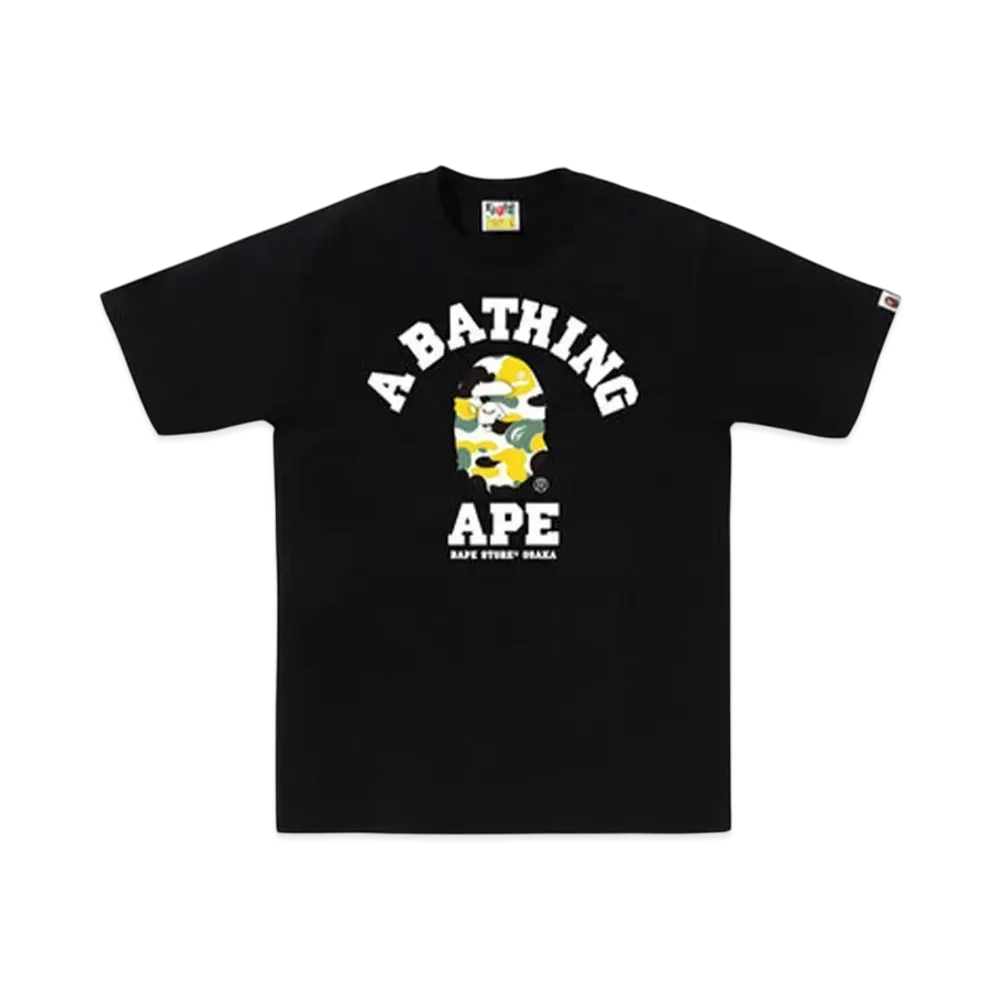 A BATHING APE Bape Store Osaka Camo College Tee "Black"