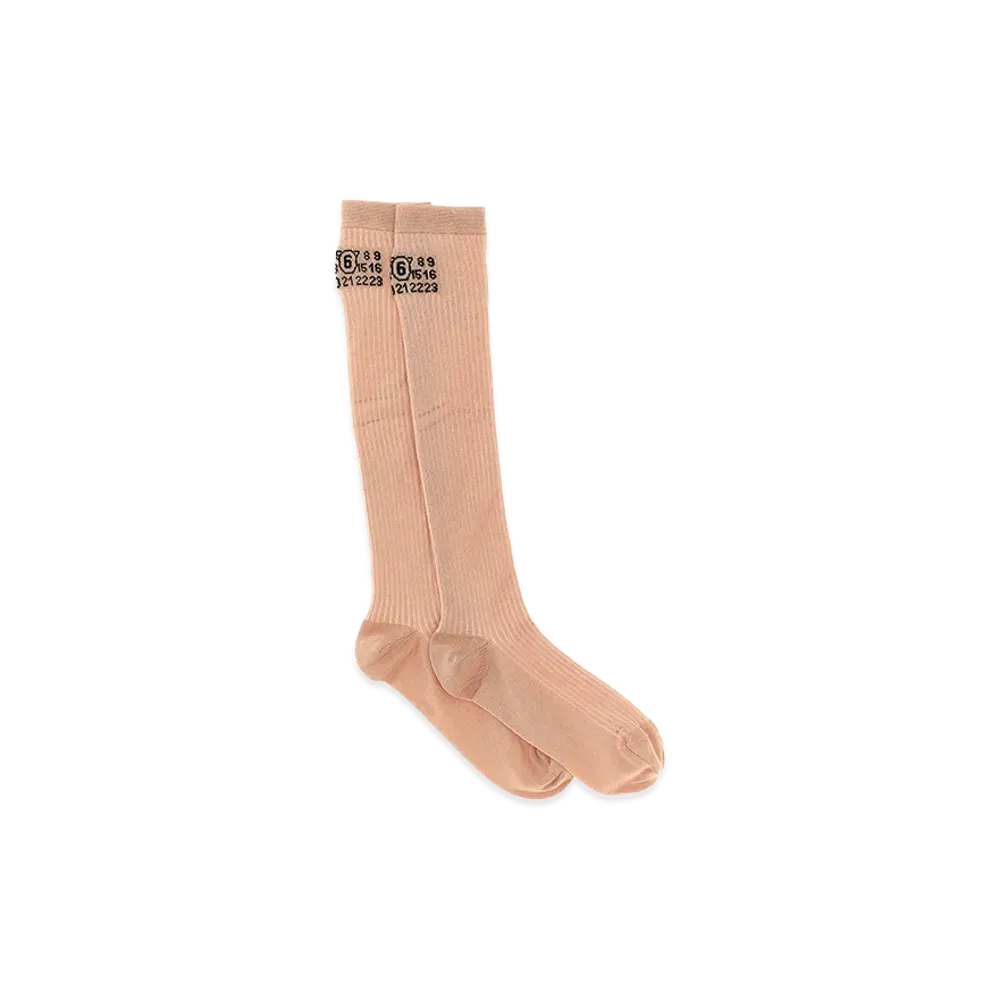MM6 Maison Margiela Women's Bootleg Socks "Pink"