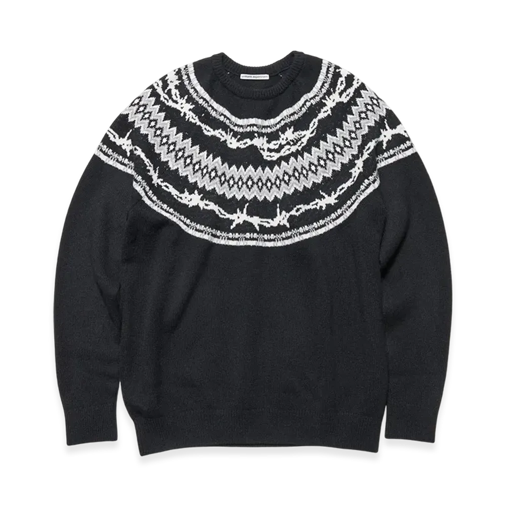 uniform experiment Entangled Nordic Sweater "Black"