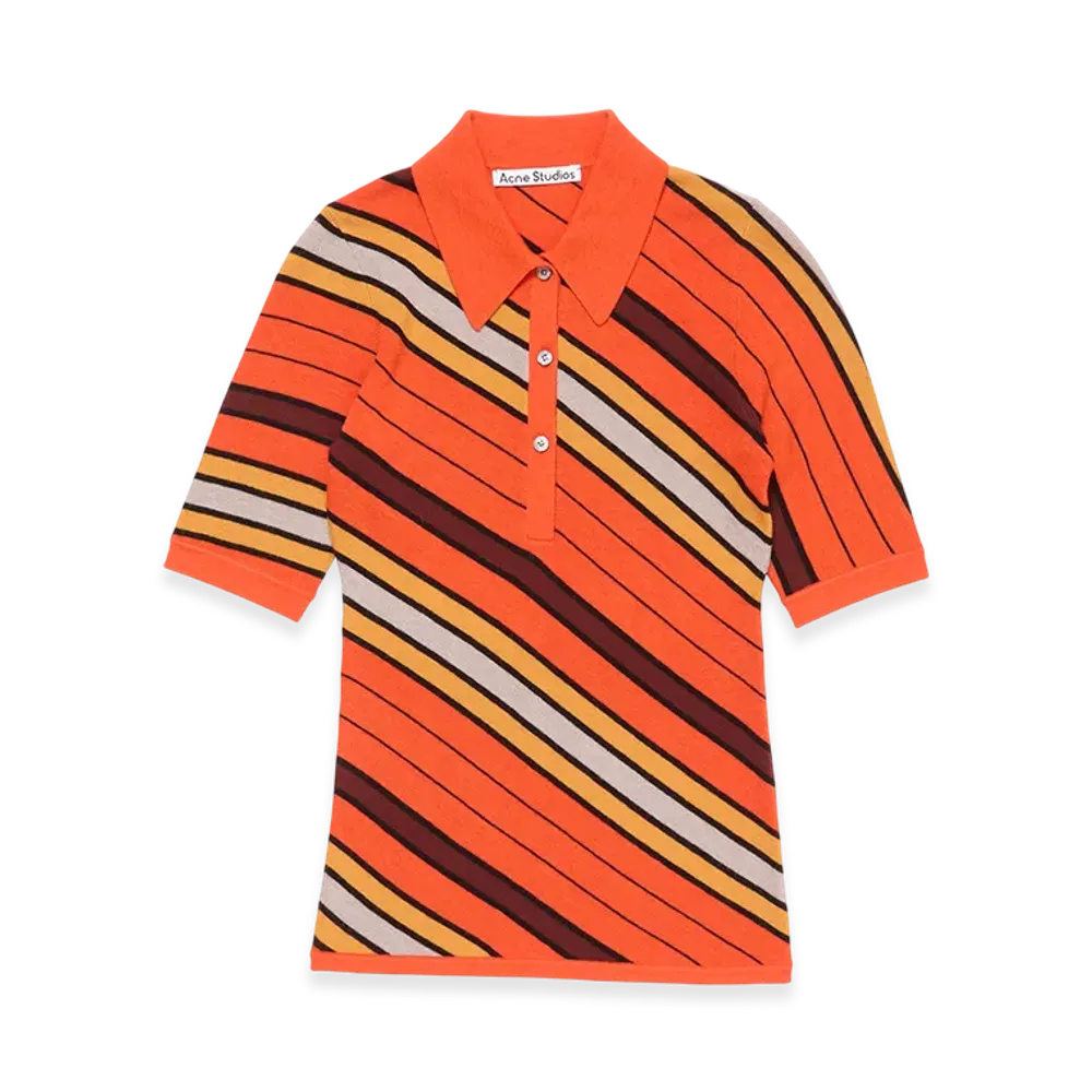 Acne Studios Wool Polo Knit "Multi Orange"