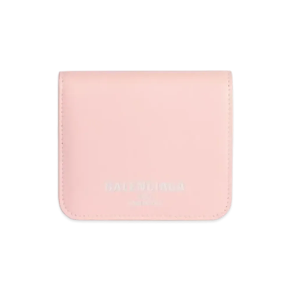 BALENCIAGA Cash 2.0 Coin And Card Holder With Flap "Pink"