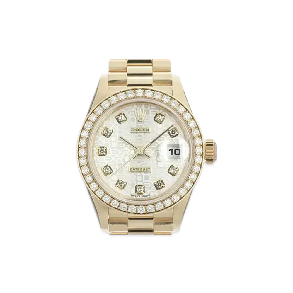 ROLEX Lady-Datejust 10P Diamonds "Silver Computer/Yellow Gold"