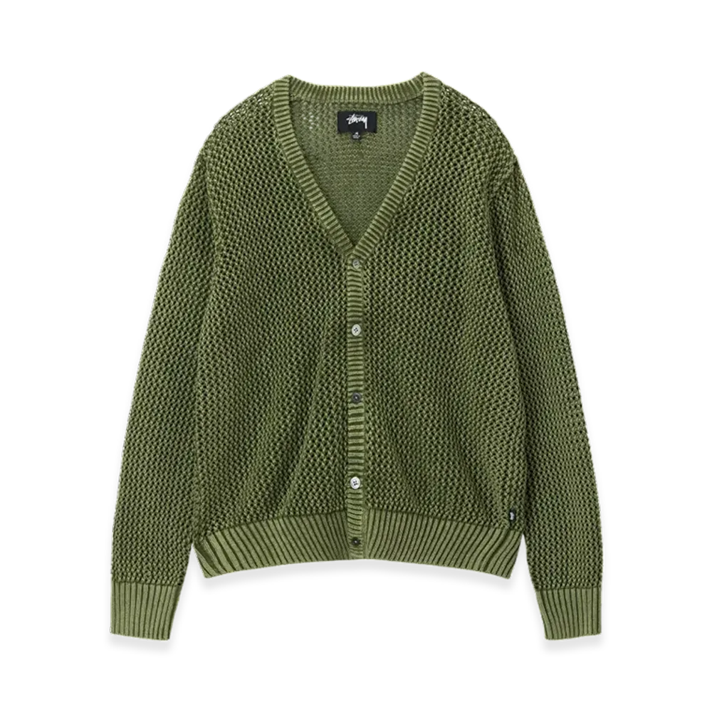 Stussy Loose Gauge Cardigan "Olive"