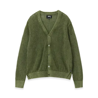 Stussy Loose Gauge Cardigan "Olive"