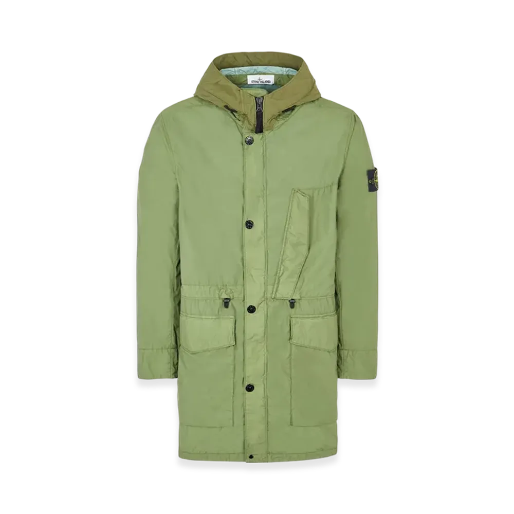 Stone Island 70132 Naslan Light Watro Garment Dyed Parka - 22SS "Olive Green"