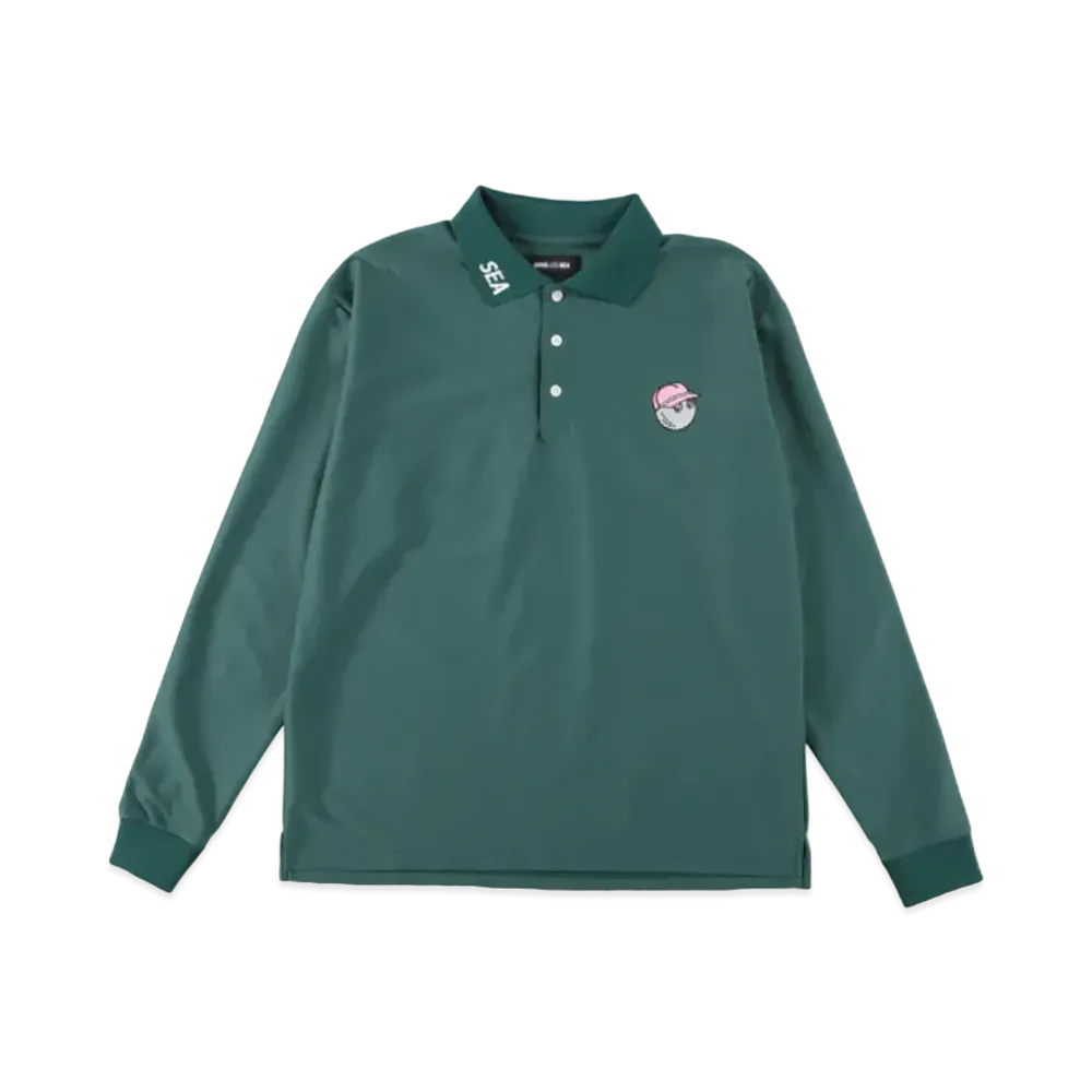 WIND AND SEA x Malbon Golf L/S Polo Shirt "Green"