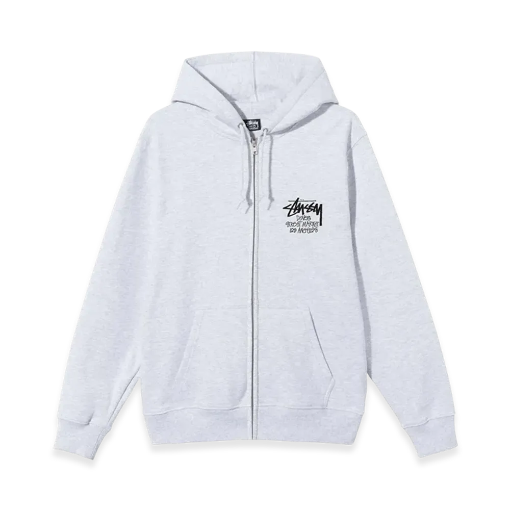 Stussy Stock DSM Los Angeles Zip Hoodie 2021 "Ash Heather"