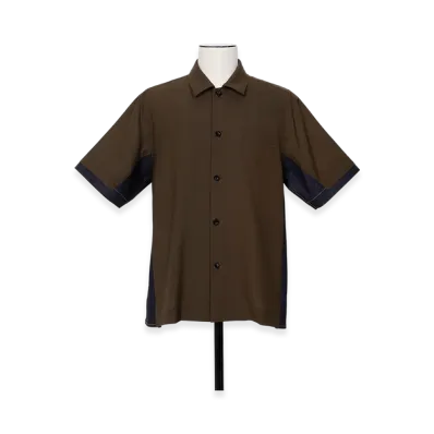 sacai Suiting x Denim Shirt "Brown/Indigo"