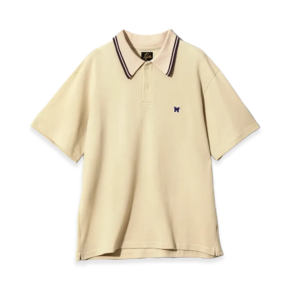 NEEDLES Regular Collar Polo - Cotton Pique "Beige"