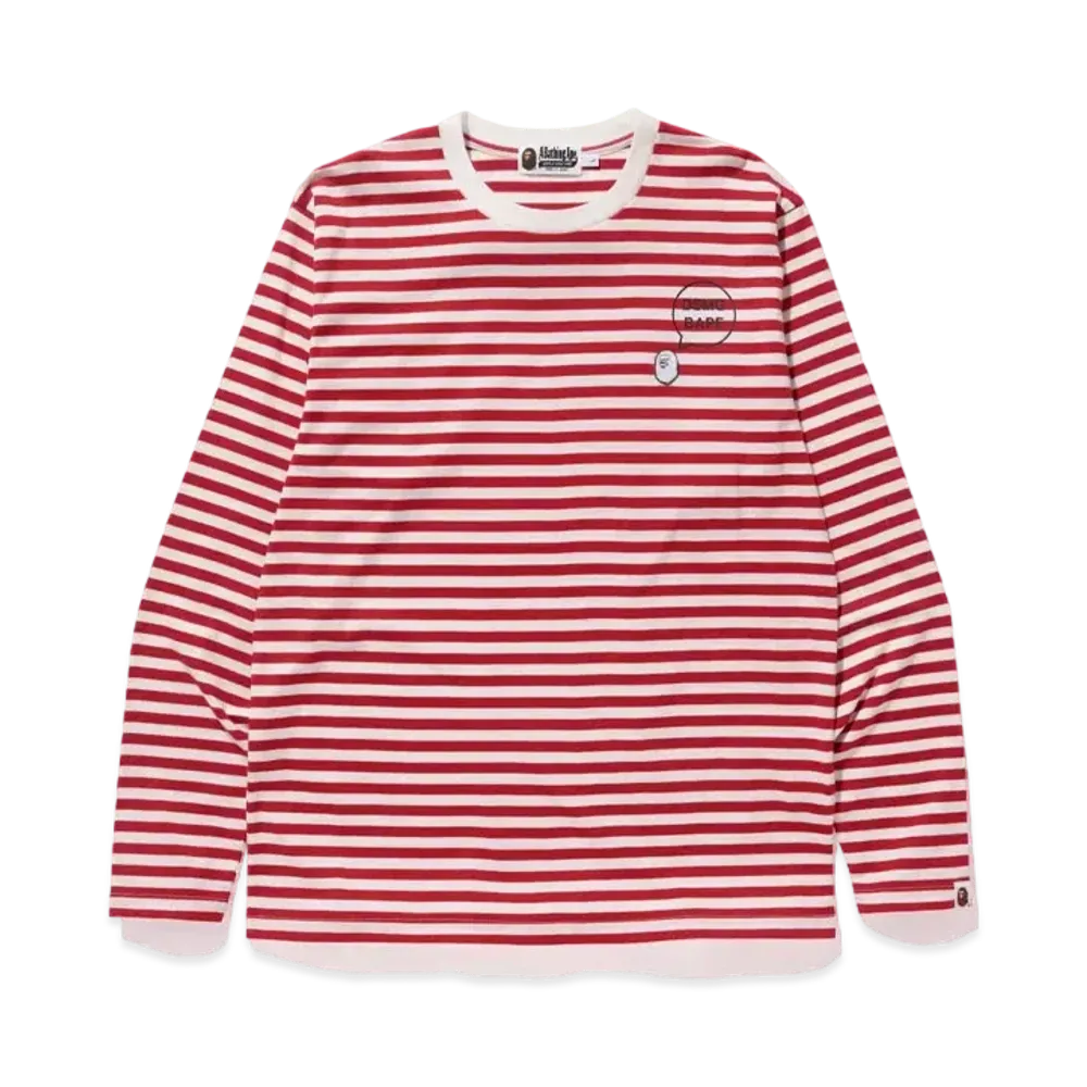 A BATHING APE x Dover Street Market Hoop L/S Tee "Red"