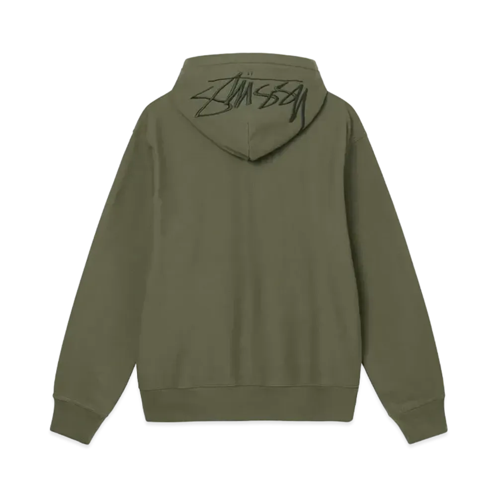 Stussy BACK HOOD EMBROIDERED HOODIE "Olive"