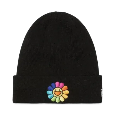 NEW ERA TAKASHI MURAKAMI Basic Cuff Knit FLOWER BLACK "Black"