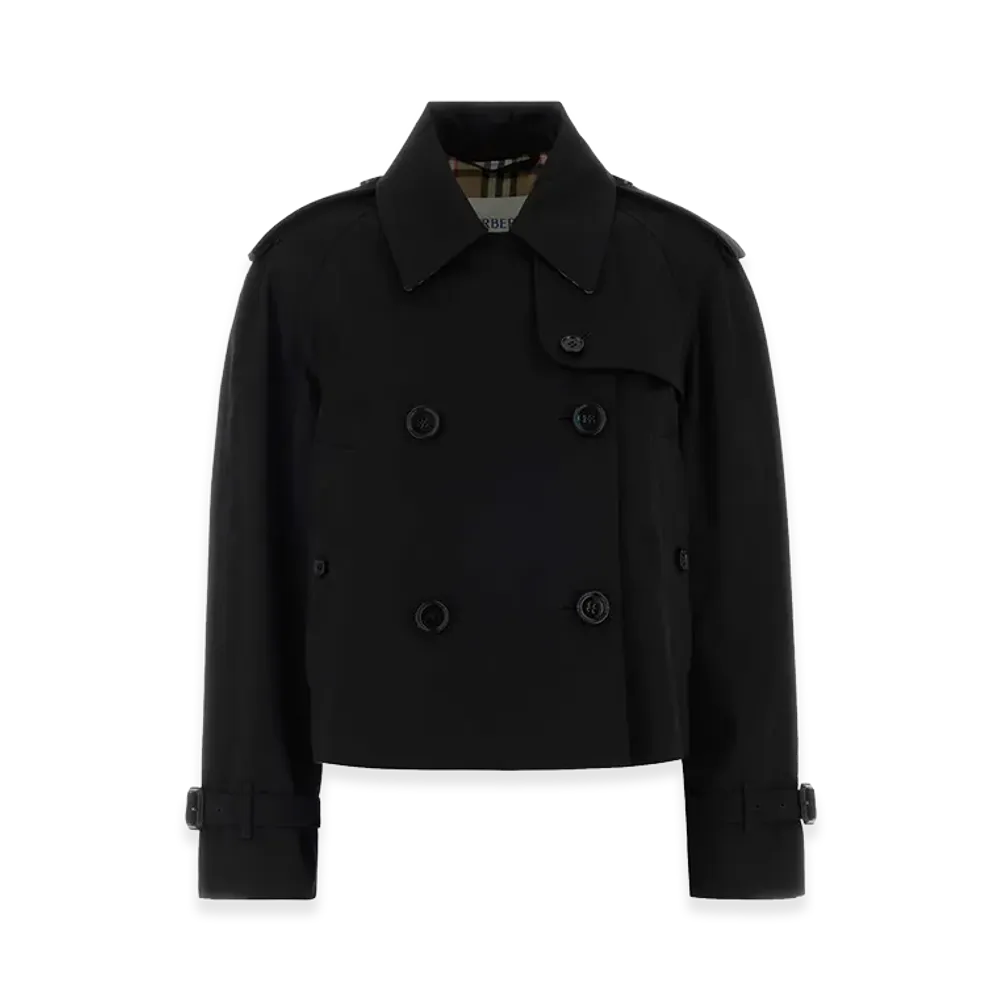 Burberry Women's Cotton Myfair Trench Coat "Black"