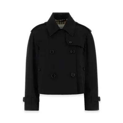 Burberry Women's Cotton Myfair Trench Coat "Black"