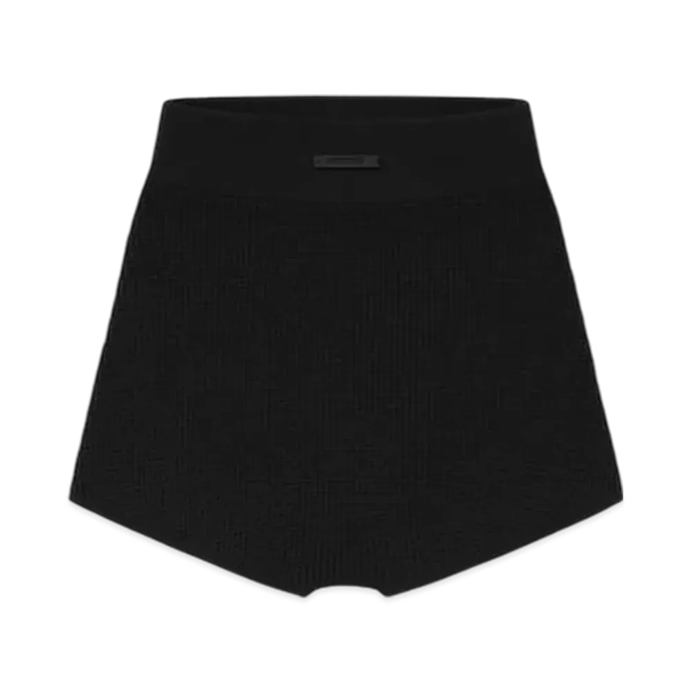 FEAR OF GOD ESSENTIALS Women's Waffle Boy Short "Vintage Black"