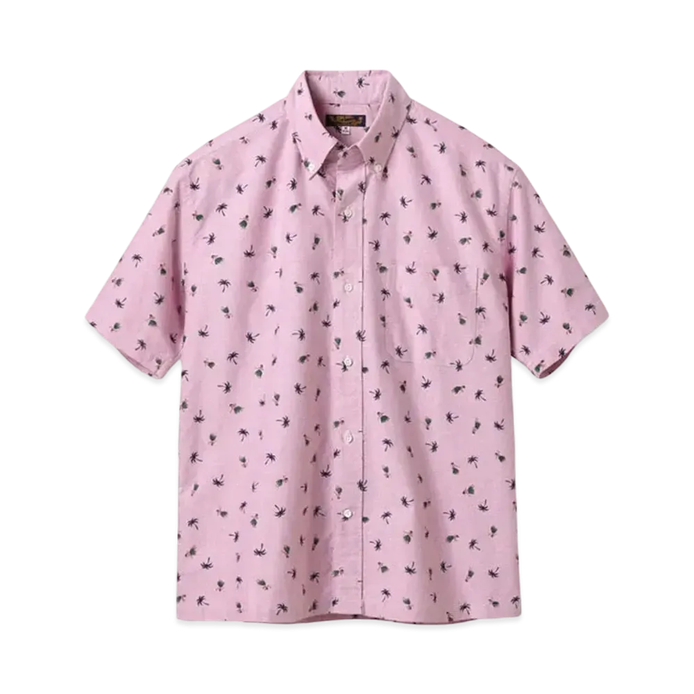 SUN SURF Cotton Oxford B.D. Shirt Hula Dancer "Red"