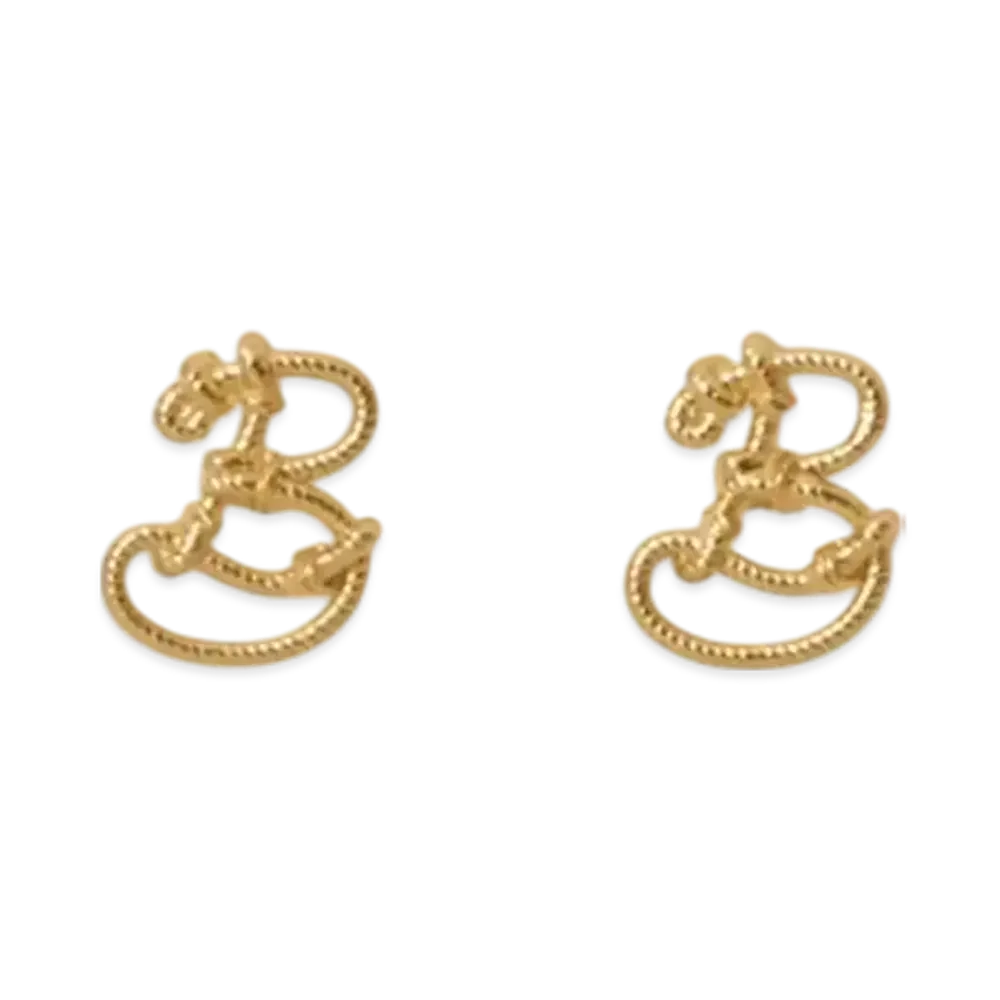 Burberry Small Nautical Knot Stud Earrings "Gold"