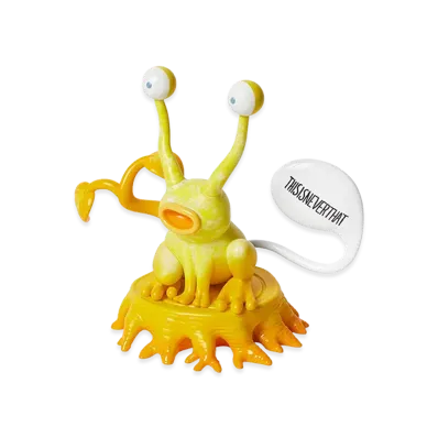 thisisneverthat x Daniel Johnston Jeremiah The Innocent Frog Vinyl Sculpture "Yellow"
