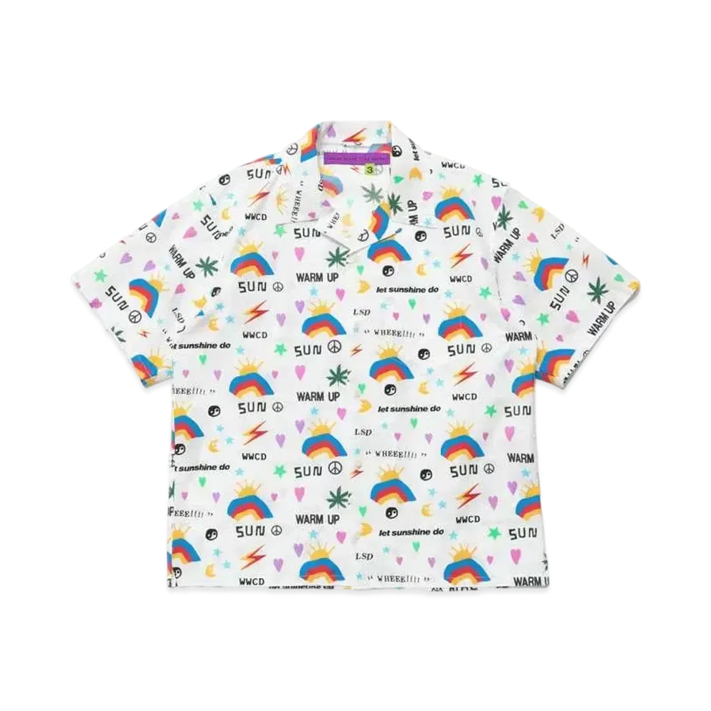 Cactus Plant Flea Market Crop Aloha Lsd Shirt "White"