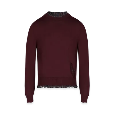 Maison Margiela Distressed Sweater "Bordeaux"