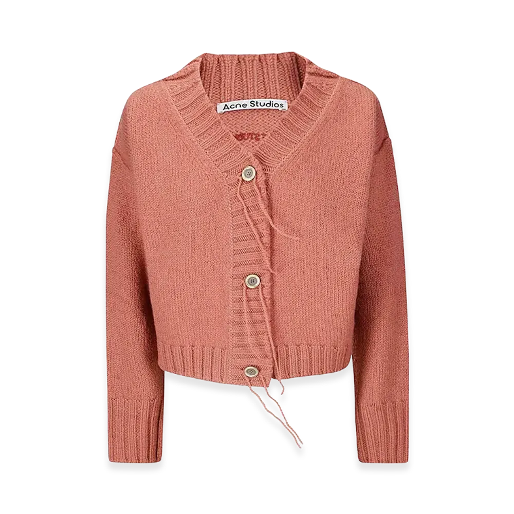 Acne Studios Women's Frayed Cardigan "Light Pink"