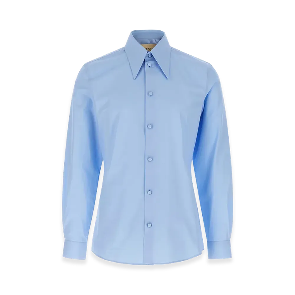 Valentino Garavani Cotton Shirt "Light Blue"