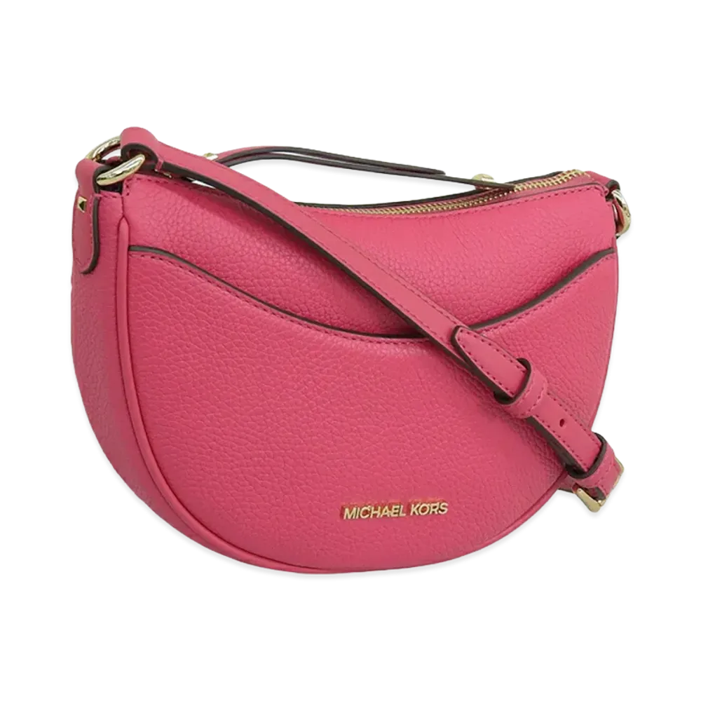 MICHAEL KORS Women's Dover SM Half Moon Xbody "Pink"