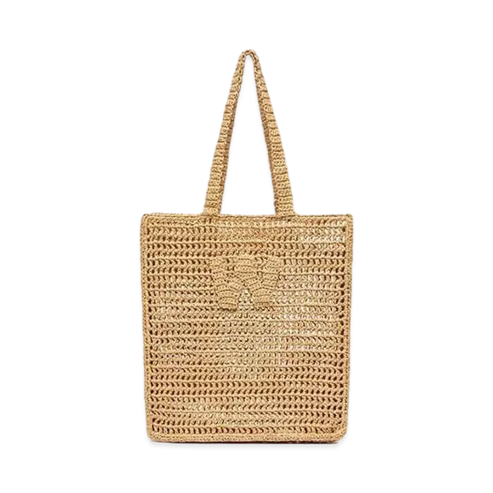 Max Mara Saloon Macrame Shopping Bag "Beige"