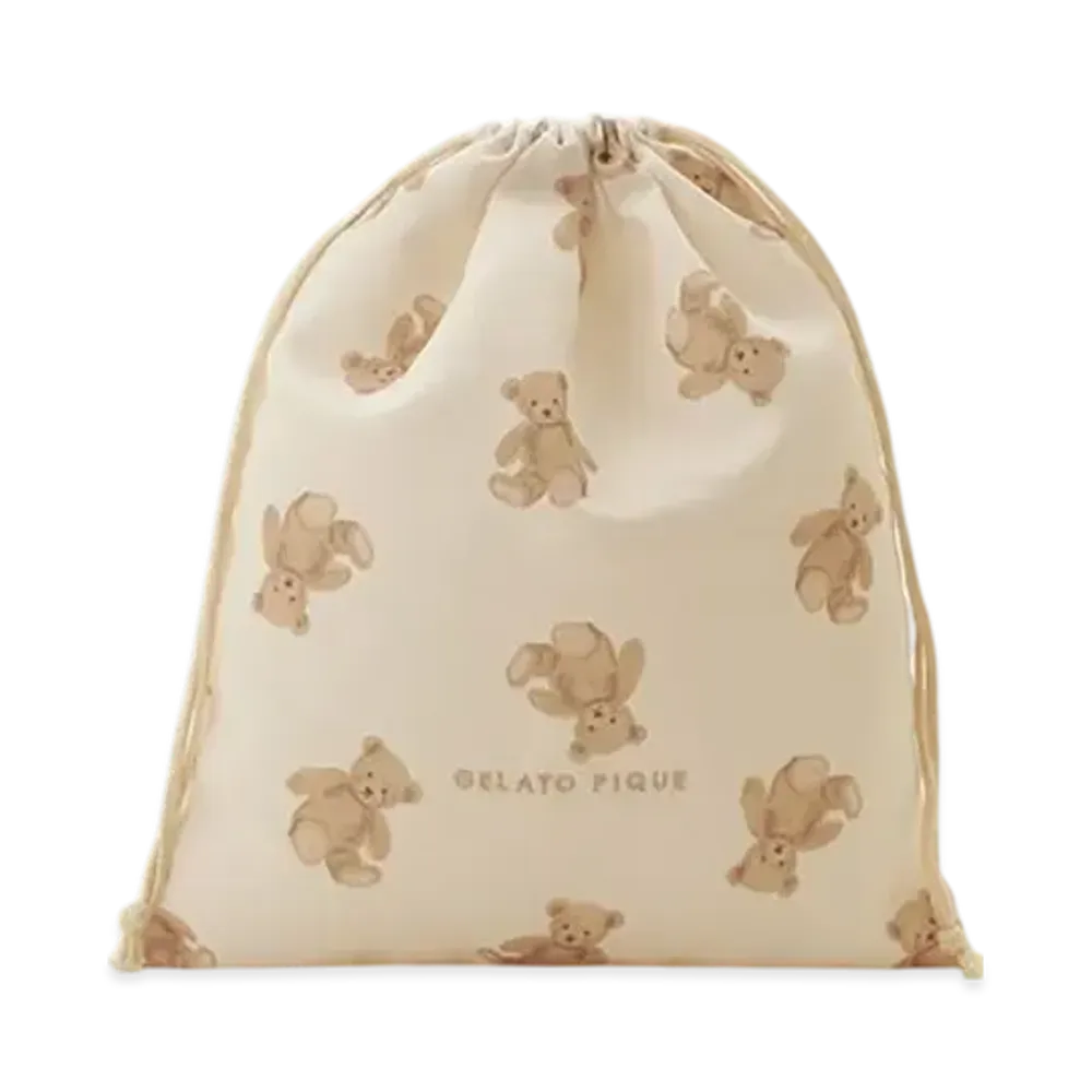 GELATO PIQUE Kids Drawstring Bag L "Ivory"