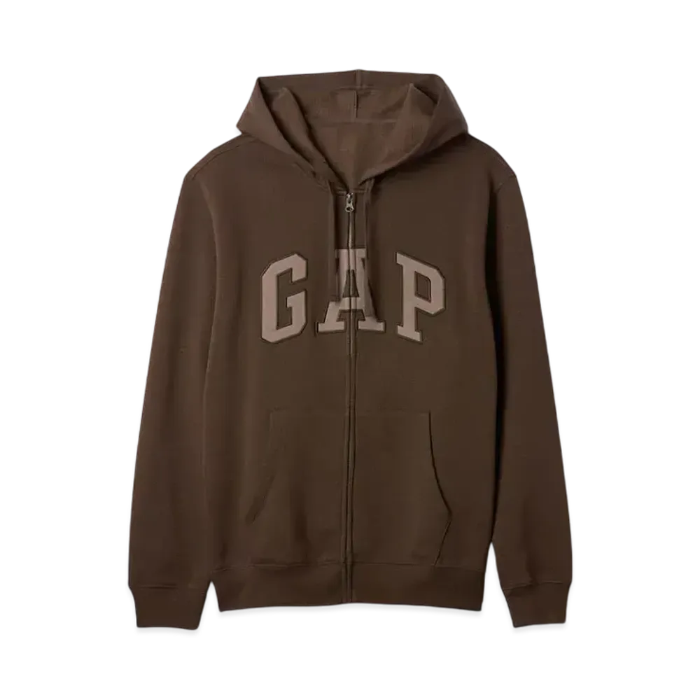 GAP Relax Gap Logo Zip Up Parka "Ground"