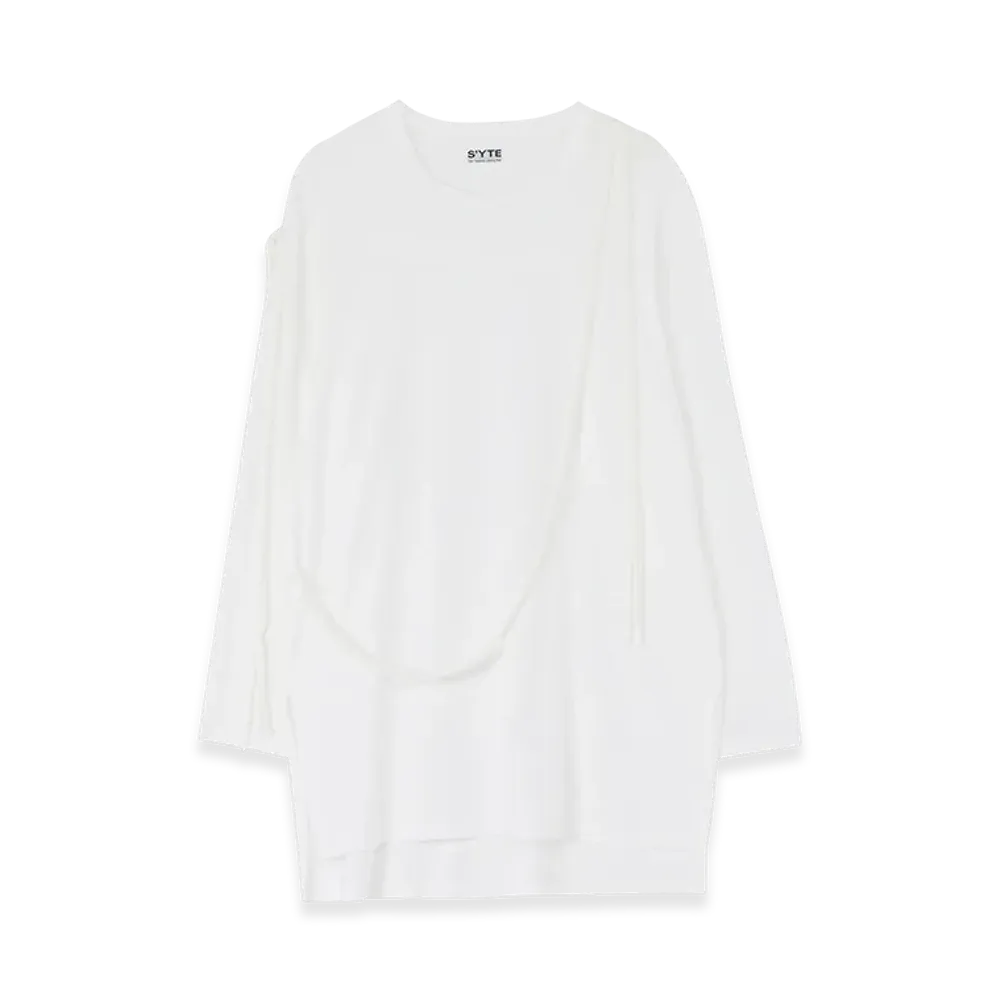 S'YTE 40/2 Jersey Cross Braided T-Shirt "White"