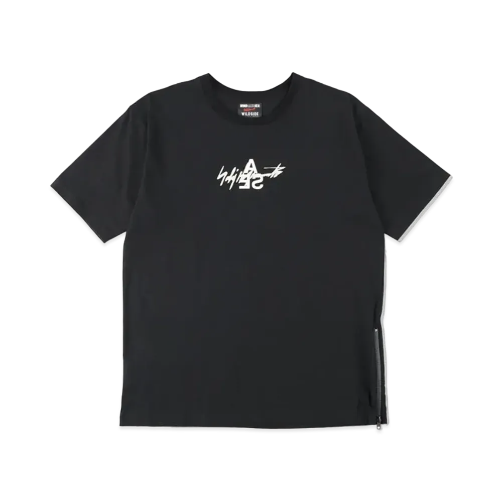 WIND AND SEA x WILDSIDE YOHJI YAMAMOTO TRIANGLE LOGO T-SHIRT "Black"