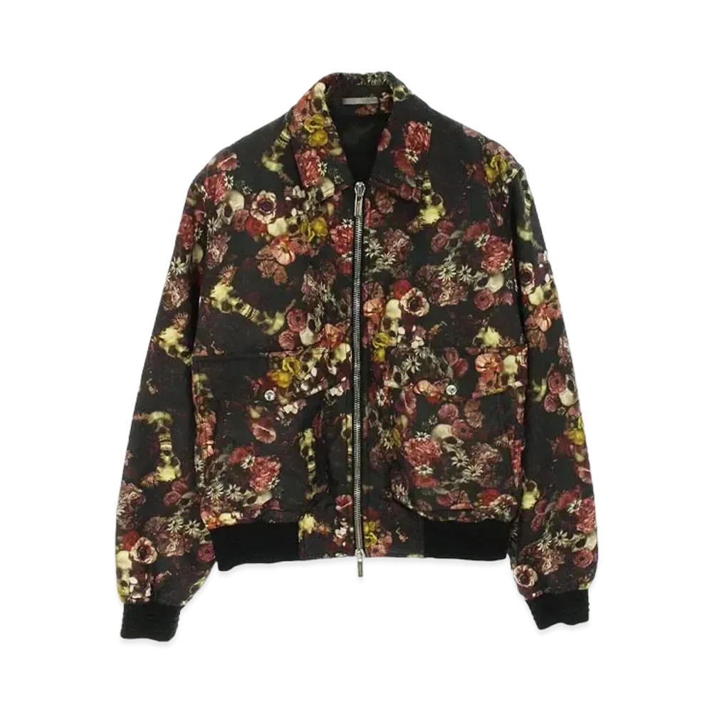 Dior HOMME x TORU KAMEI Vanitas Skull Flower Bomber Jacket "Black"
