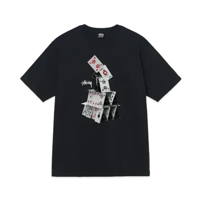 Stussy HOUSE OF CARDS TEE "Black"