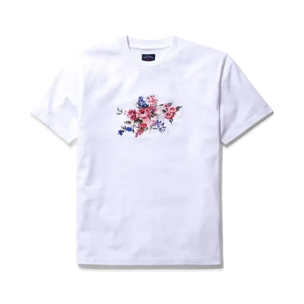 Noah Bloom Embroidered Tee "White"