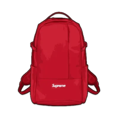 Supreme Leather Backpack "Red"