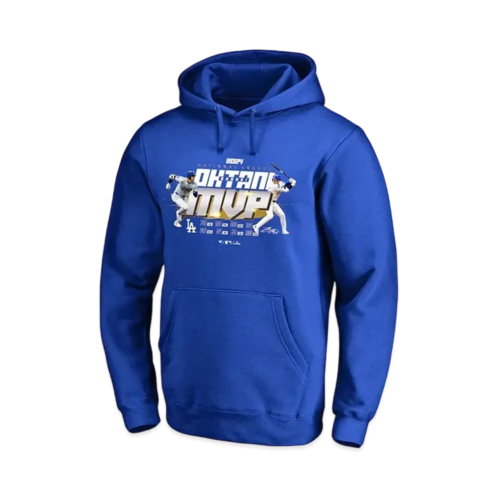 MLB Fanatics Dodgers Shohei Ohtani National League MVP 2024 Award Commemoration Hoodie "Blue"