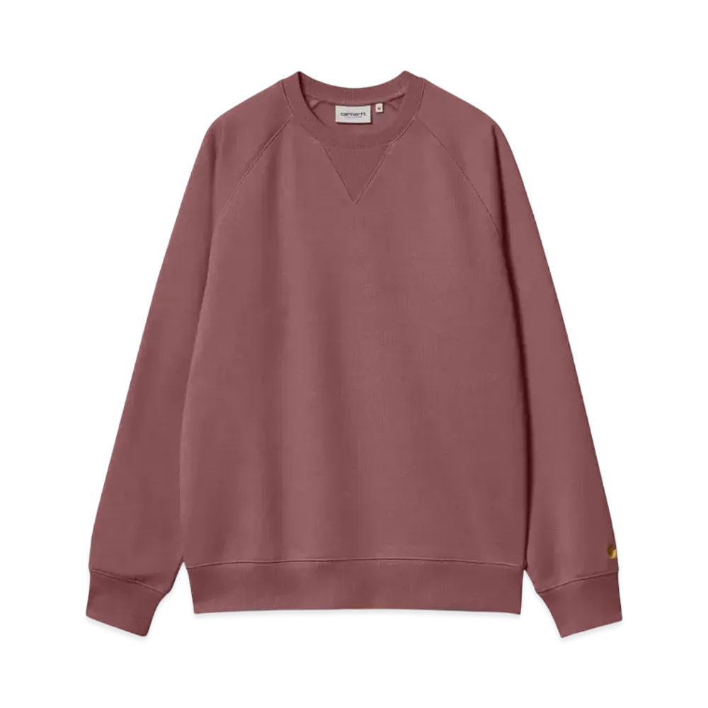 Carhartt WIP Chase Sweat "Dusty Fuchsia/Gold"