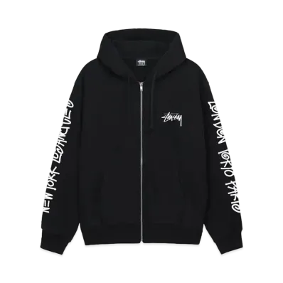 Stussy Big Cities Zip Hoodie "Black "