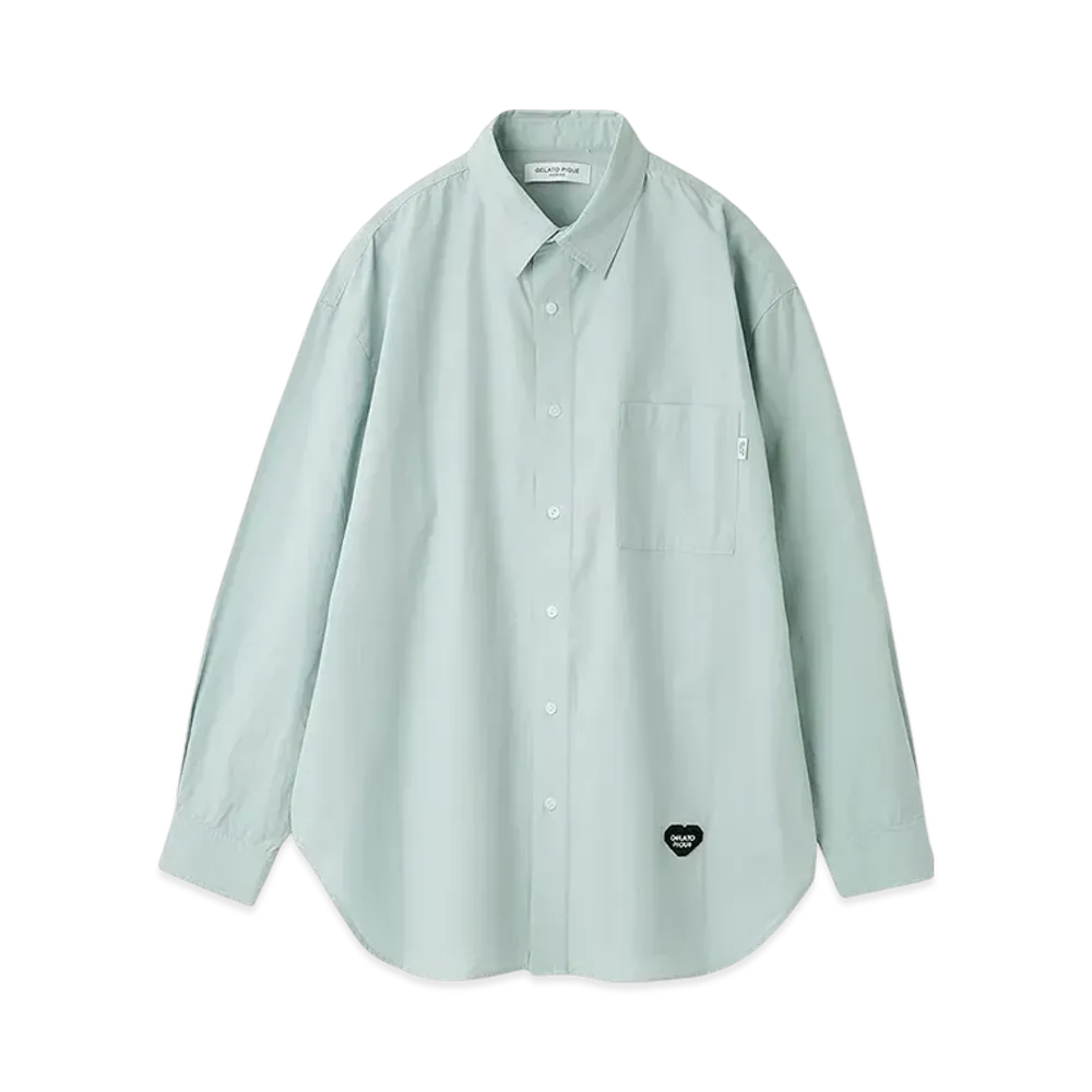 GELATO PIQUE Homme Heart Patch Regular Collar Shirt "Light Blue"
